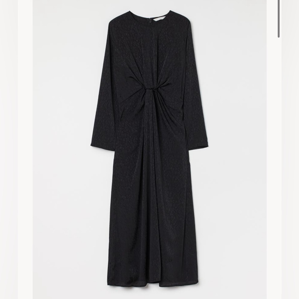 H&M jacquard knot detail dress